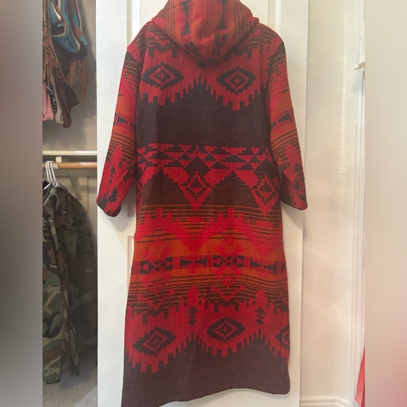 Vintage Woolrich Hooded Western Long Wool Jacket size L - Picture 4 of 14